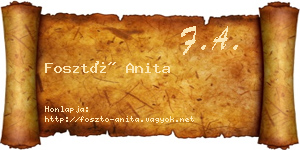 Fosztó Anita névjegykártya